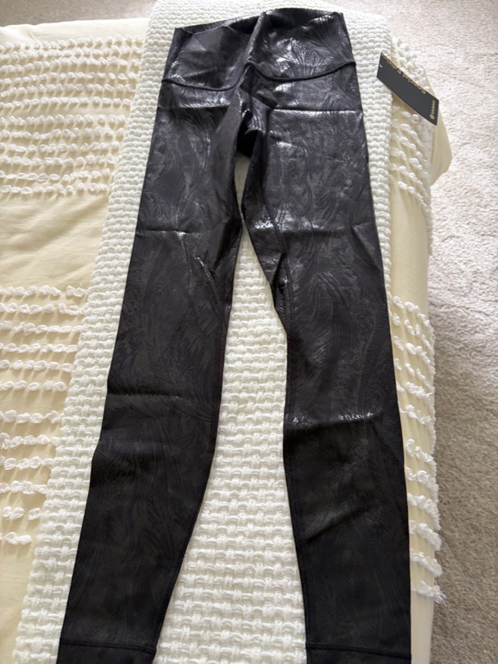 lululemon athletica Black Shimmer Patterned Jeggings